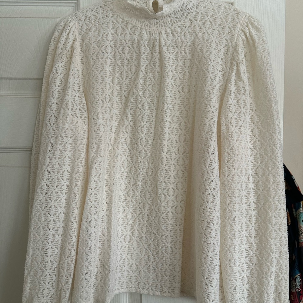 LOFT Cream Lace Women's Blouse
